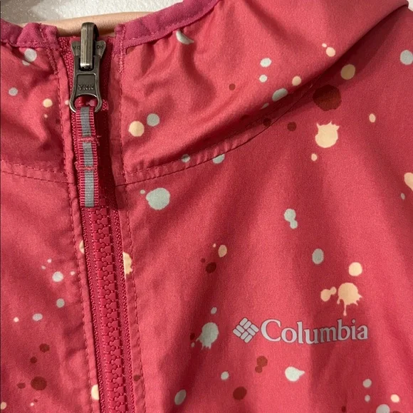 Columbia Reversible Pink Lightweight Jacket Spring Fall Rain Girls Medium 10/12 - Picture 4 of 5